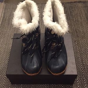 Winter/rain boots Navy Plaid